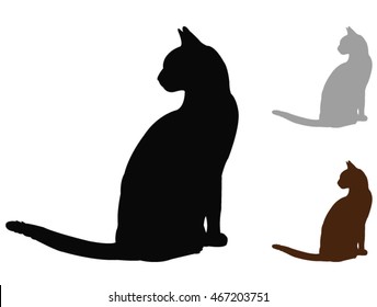 vector file of cat silhouette