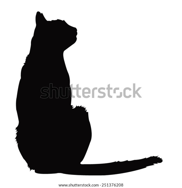 猫シルエットのベクター画像ファイル のベクター画像素材 ロイヤリティフリー