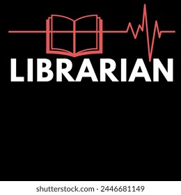 Vector file celebrating Happy National Librarian Day with a black background perfect for honoring librarians and library-themed design