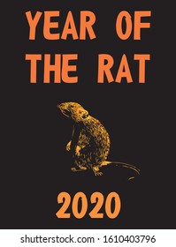 Vector file of chinese new year of the rat 2020.