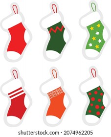 Vector file of Christmas socks set