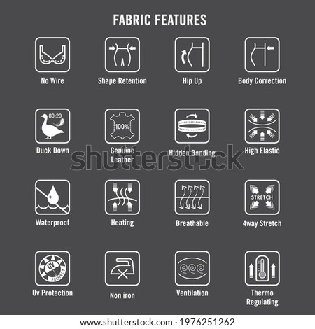 Vector file of cloth functional icons.