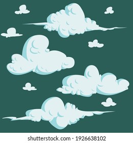 vector file of cloud sky collection