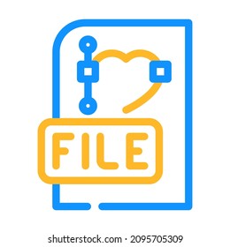 Vektorgrafik-Farbsymbol-Vektorgrafik. Vektor-Dateizeichen. einzelne Symbolillustration