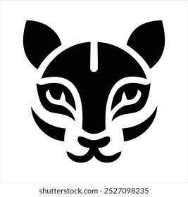 Vector file contains a silhouette of an animal icon