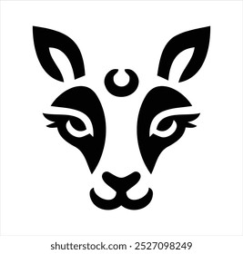 Vector file contains a silhouette of an animal icon