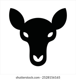 Vector file contains a silhouette of an animal icon