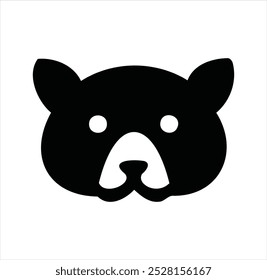 Vector file contains a silhouette of an animal icon