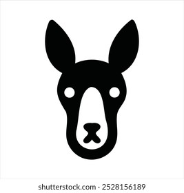 Vector file contains a silhouette of an animal icon