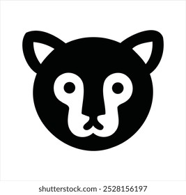 Vector file contains a silhouette of an animal icon