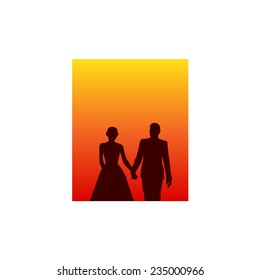vector file of couple in love