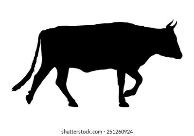 vector file of cow silhouette