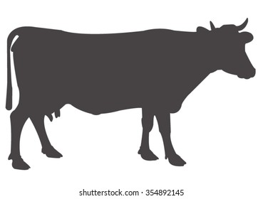 vector file of cow silhouette