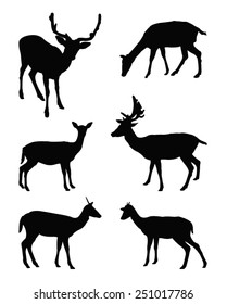 vector file of deer silhouette