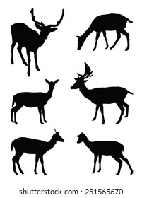 vector file of deer silhouette