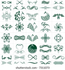 vector file of design elements, more than 30 designs