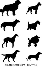 vector file dogs silhouette