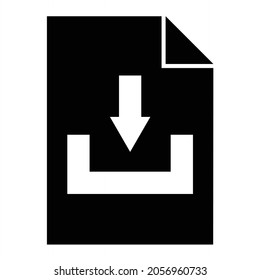 Vector File Download Glyph Icon Design
