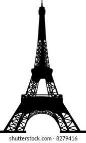 Vector File Eiffel Tower Silhouette