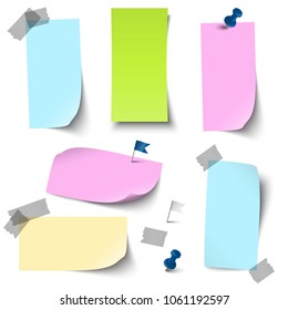 vector file of empty papers collection with different office accessories
