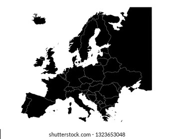 Vector File Of Europe Map With Countries