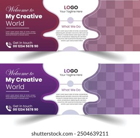 Vector File, Facebook Cover Design Template. Best Facebook Cover Design 2024.