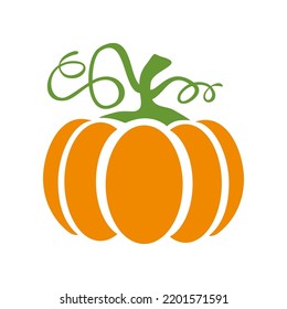 Vector file of a fall pumpkin. Template for applications, vinyl cutting, etc.
A simple flat pumpkin isolated on a white background.
Fall Harvest Theme.