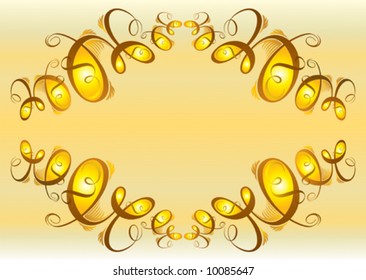 vector file of floral elements autumn color background