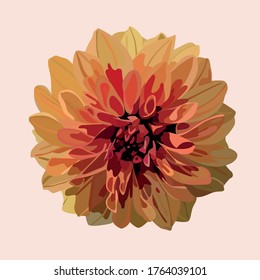 Vektordatei. Eine Blume in hellen Farben, kann als Druck auf Kleidung oder als Illustration von allem verwendet werden.