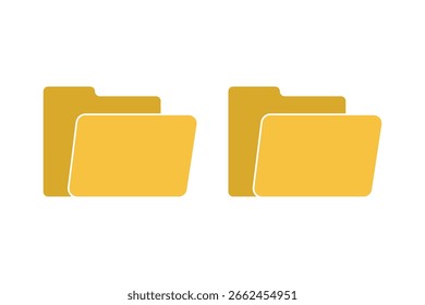 arquivo vetorial ícone da pasta no plano de fundo branco. ícone da pasta para o documento do computador, arquivo do ícone de dados, ilustração vetorial.