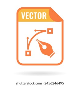 Vector file format icon, vectoral illustration symbol on white background