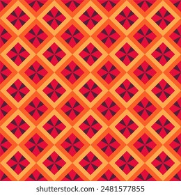 A vector file of a geometric pattern with precise, interlocking shapes such as hexagons, squares, and triangles, creating a seamless, symmetrical, and intricate design.