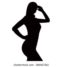 vector file of girl silhouette