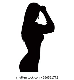vector file of girl silhouette