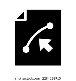 gráfico vectorial de icono de glifo de archivo vectorial