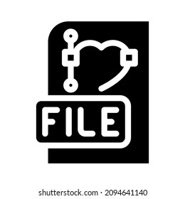 vector file glyph icon vector. vector file sign. isolated contour symbol black illustration