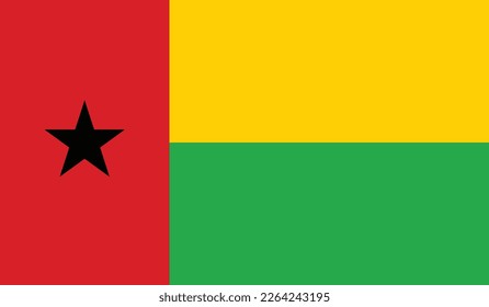 Vektordatei der Flagge von Guinea bissau