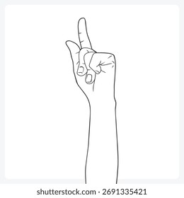 The vector file of a hand snapping its fingers.