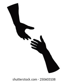 vector file of hands silhouette