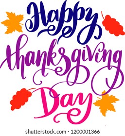 
Vector file. Happy Thanksgiving. Postcard. Lettering