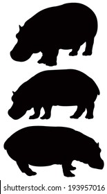 vector file of hippo