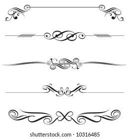 vector file of horizontal elements decoration design