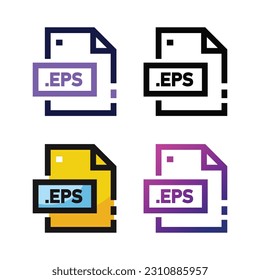Vectorfile-Icon-Design in vier Varianten