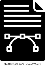 Vector File Icon Glyph Vector Illustration