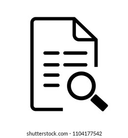 Vector file icon with search symbol
