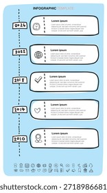 El archivo de Vector es una Plantilla infográfica en estilo doodle.