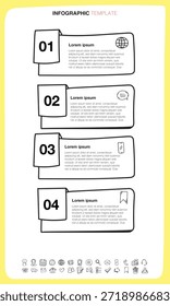 El archivo de Vector es una Plantilla infográfica en estilo doodle.