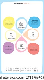 El archivo de Vector es una Plantilla infográfica en estilo doodle.