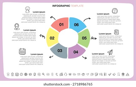 O arquivo vetorial é um modelo infográfico em estilo de rabiscar.