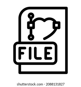 vector file line icon vector. vector file sign. isolated contour symbol black illustration